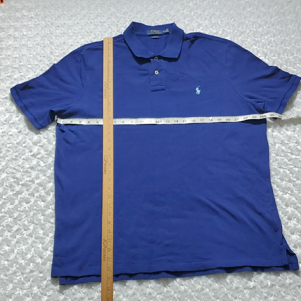 Ralph Lauren Gray Polo Shirt with Green Logo Mens XL